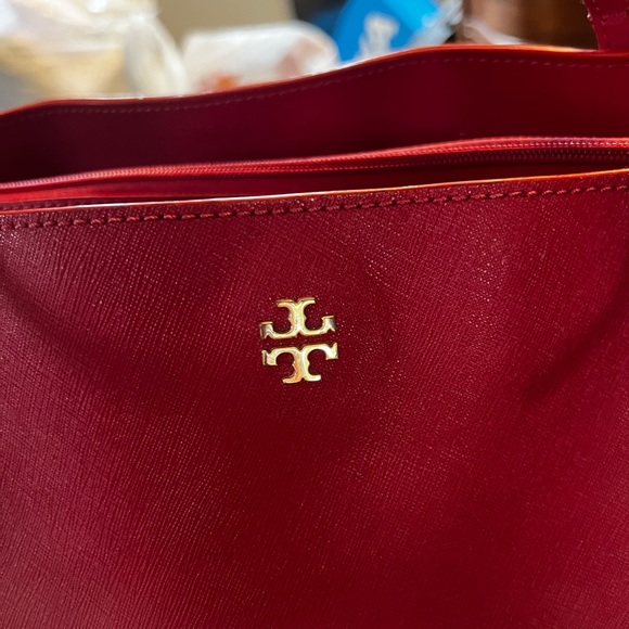 Tory Burch Red Tote Bag with buckles! - Picture 14 of 14
